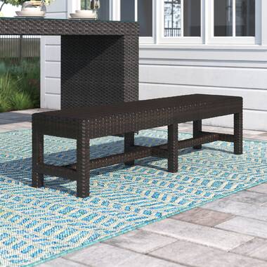 Wicker bench best sale seat outdoor